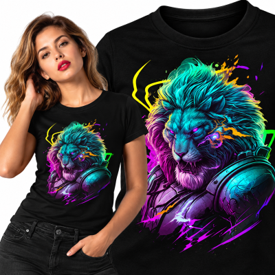 KOSZULKA DAMSKA ZWIERZĘTA  BAD LION 2